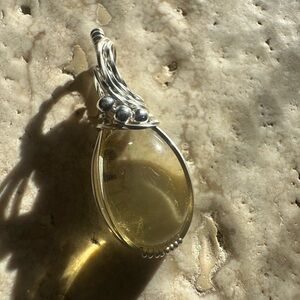 Sterling Silver Citrine Necklace Pendant